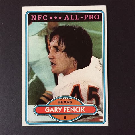 1980 Topps GARY FENCIK #380 Chicago Bears Yale | eBay