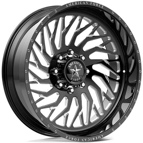 20x12 American Force Concave CKH40 Swang CC Black REV Wheels and Rims