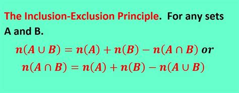 The Inclusion-Exclusion Principle | Principles, Permutations and ...