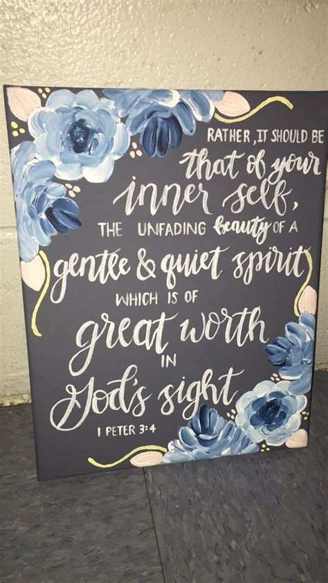 just the flowers, not the saying | Bible verse canvas, Scripture painting, Bible verse painting