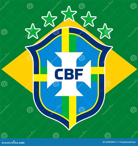 Brazil Football Federation Logo with National Flag Editorial Photo ...