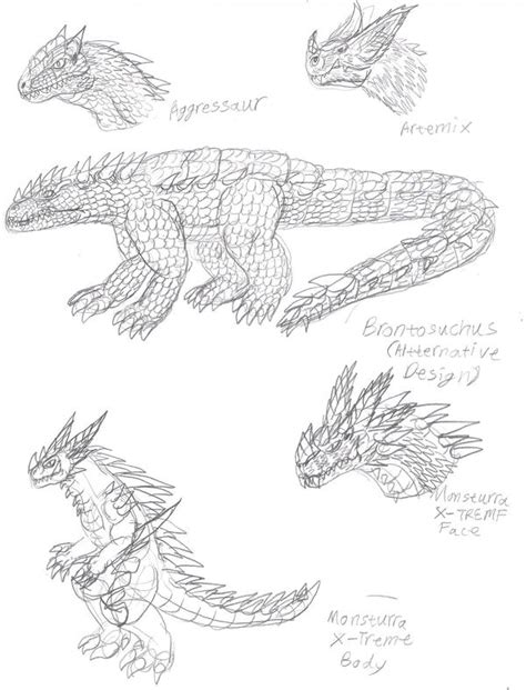 Kaiju Concept Sketches 11 by JacobSpencerKaiju79 on DeviantArt