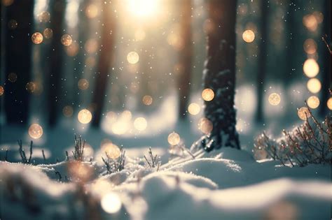 Premium Photo | Winter forest background