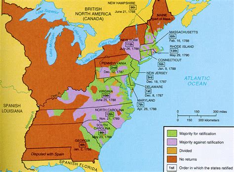 13 Colonies List - Founding and Ratification