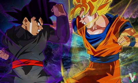 Goku vs Black Goku 4K Ultra HD Wallpaper by ElvtrKai