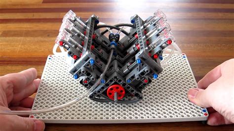 Lego Pneumatic Engine - simple V6 - YouTube