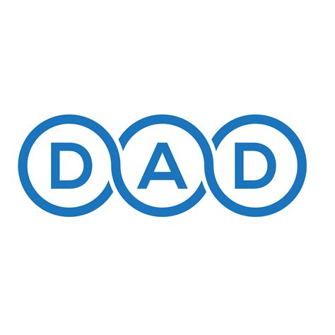 DAD letter logo design on black background.DAD creative initials letter ...