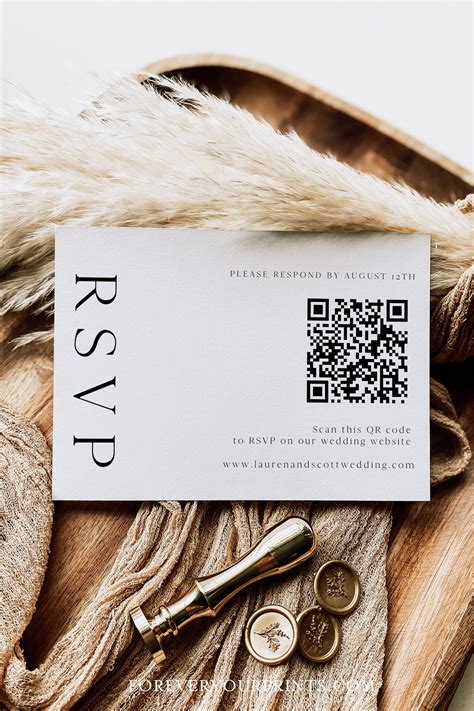 QR Code Wedding Rsvp Cards Online Reply Card Template Modern | ubicaciondepersonas.cdmx.gob.mx