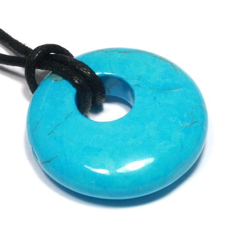 Scorpio Birthstone Necklace - Turquoise Howlite Donut