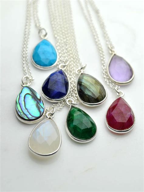 Choose your birthstone now!!! #etsy #jewelry #necklace #women #birthday ...