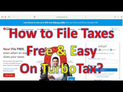 How to File Taxes Free on TurboTax? | How to do Taxes Free Yourself | How to use TurboTax free ...