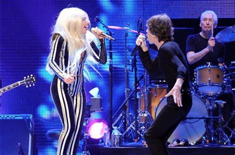 Lady Gaga performing with The Rolling Stones - Lady Gaga Photo ...