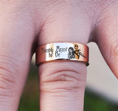 Jack Skellington Rose Gold Ring, Nightmare Before Christmas Engagement