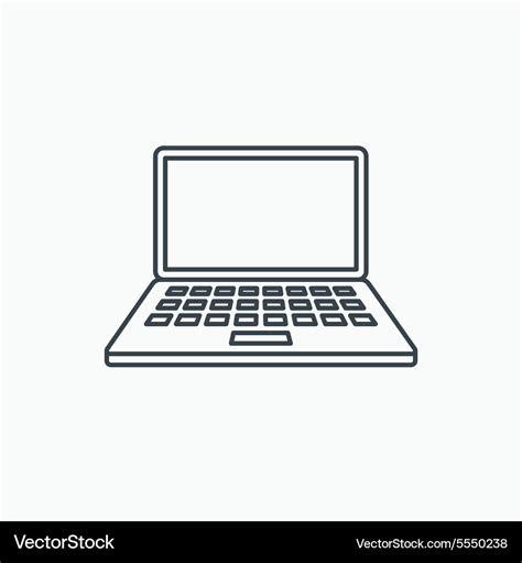 Notebook icon Mobile laptop sign Royalty Free Vector Image