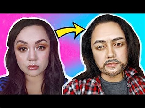 7 STEP FEMALE TO MALE MAKEUP TRANSFORMATION! - YouTube