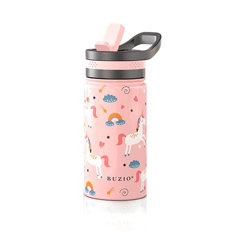 Insulated Straw Water Bottle for Kids for School | Buzio Bottle