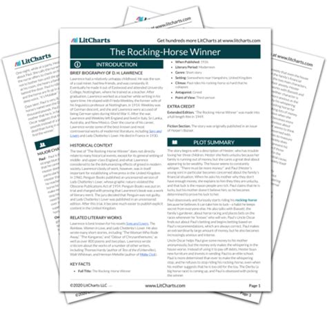 The Rocking-Horse Winner by D. H. Lawrence Plot Summary | LitCharts