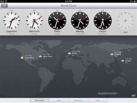 First look: Apple's Clock app comes to iPad with iOS 6