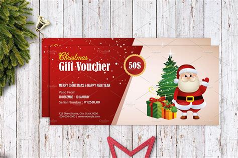 Christmas Gift Voucher template-V03 | Christmas gift vouchers, Christmas gift voucher templates ...