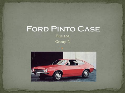 Ford Pinto Case