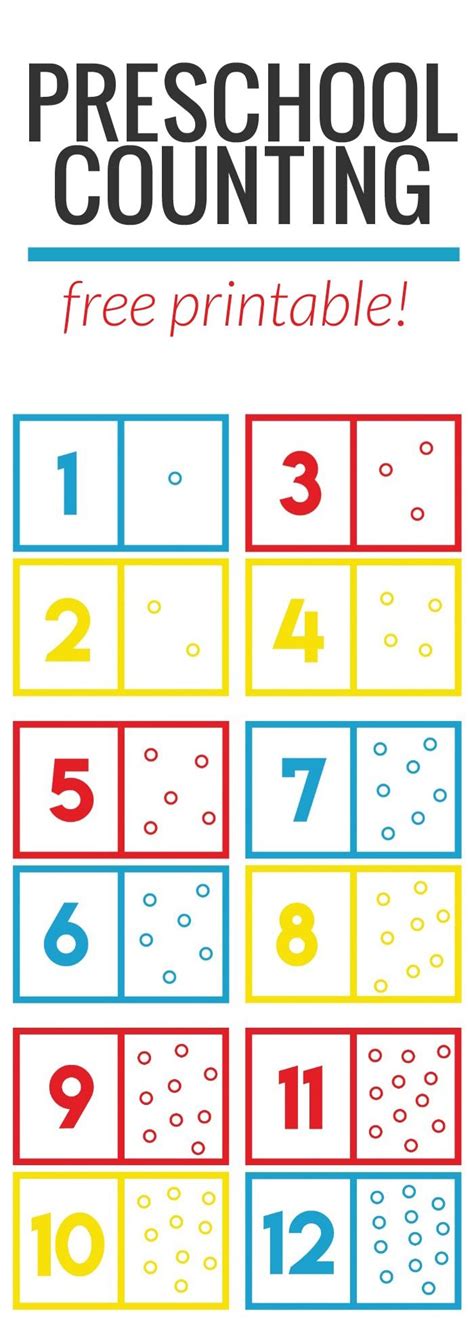 Preschool Math Counting Game + Free Printable | Preschool math, Math counting games, Preschool ...