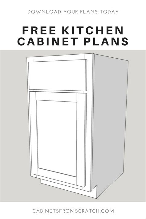 Download free kitchen cabinet plans. #woodworking #plans #cabinet # ...