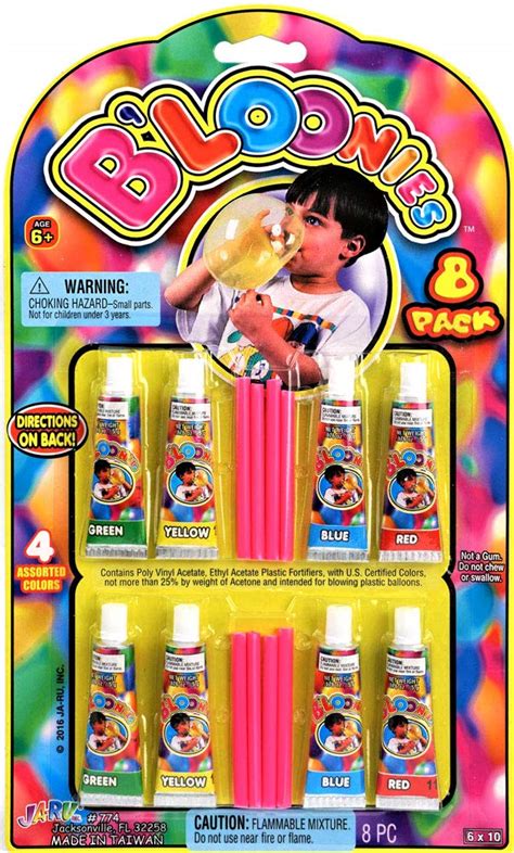 Buy Bloonies Magic Plastic Bubbles Variety Pack (8 Tubes per Pack) by Ja-Ru | Kids Super Elastic ...