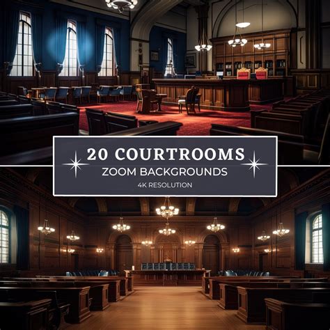 20 Pack of Courtroom Courthouse Zoom Backgrounds, Version 1 Unique Zoom ...