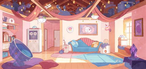 Bee's apartment | Bee and puppycat, Bee room, Cartoon background