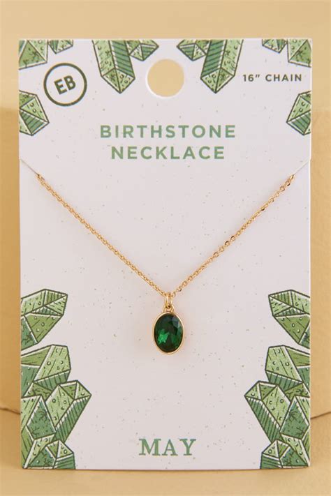 May Birthstone Pendant Necklace