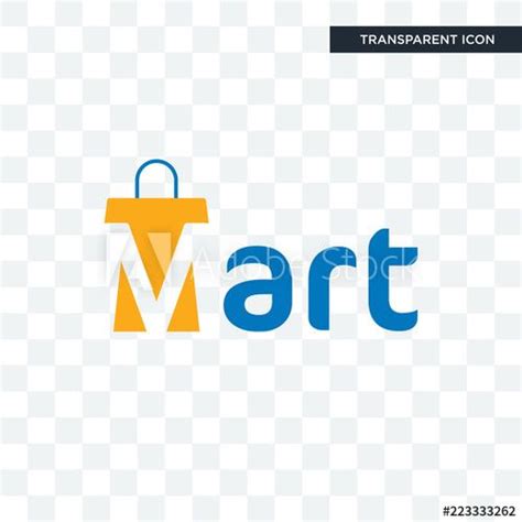 mart vector icon isolated on transparent background, mart logo design ...