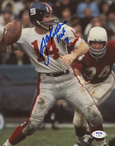 Y. A. Tittle Signed Giants 8x10 Photo Inscribed "HOF 71" (PSA COA ...