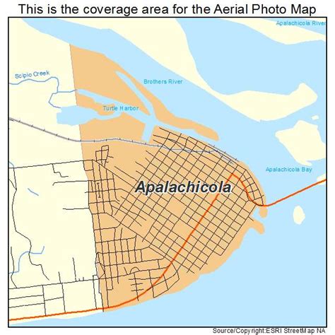 Aerial Photography Map of Apalachicola, FL Florida