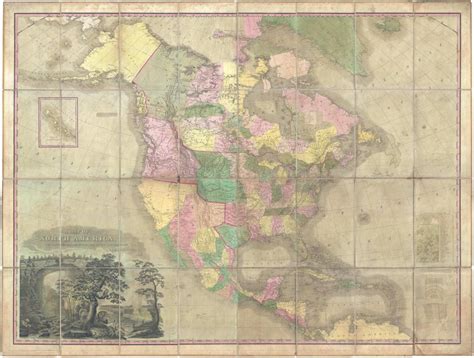 Unrecorded 1845 Edition Of The Tanner's Map Of North America, With ...