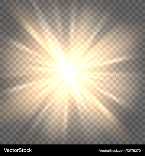 Sun rays on transparent background Royalty Free Vector Image