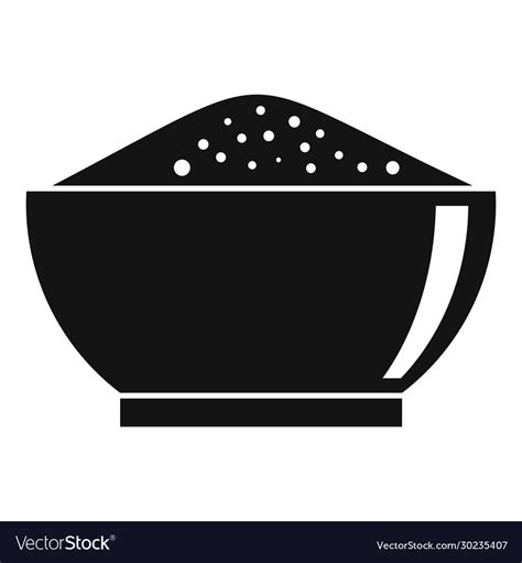 Chili pepper bowl icon simple style Royalty Free Vector