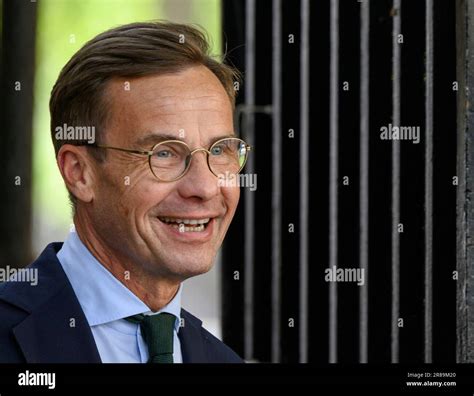 Swedish Prime Minister Ulf Kristersson arriving in Downing Street for a ...