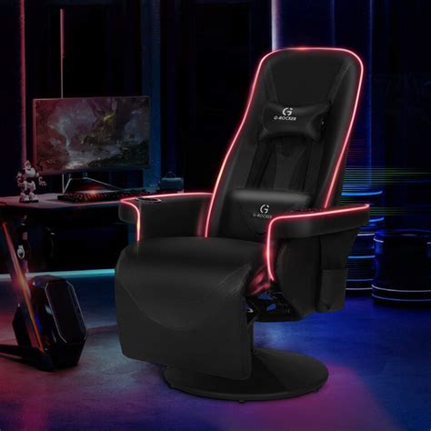 Modern Depo Video Gaming Chair With Rgb Led Lights, High Back Ergonomic ...