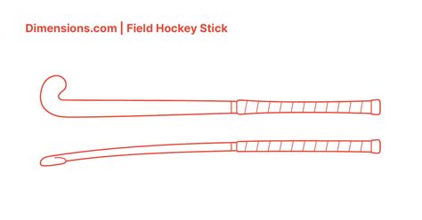 Field Hockey Stick Dimensions & Drawings | Dimensions.com