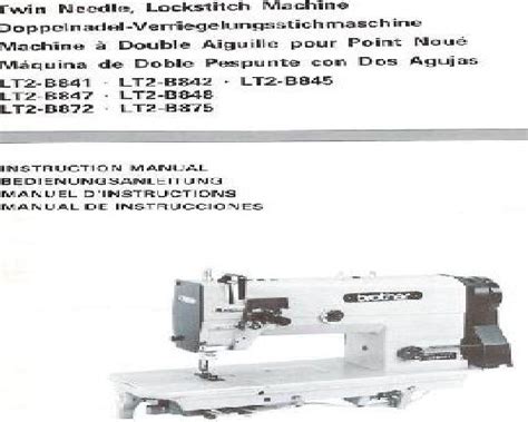 Brother Industrial Sewing Machine Instruction Manuals