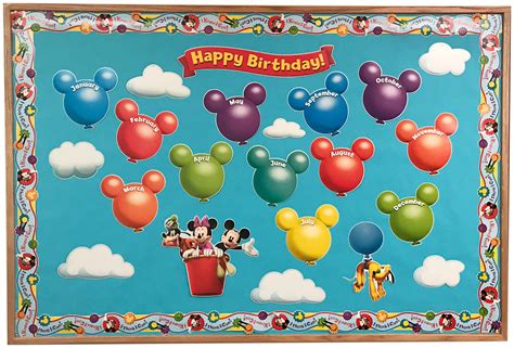 Eureka Disney Mickey Mouse Clubhouse Birthday Bulletin Board Set Classroom Decoration for ...