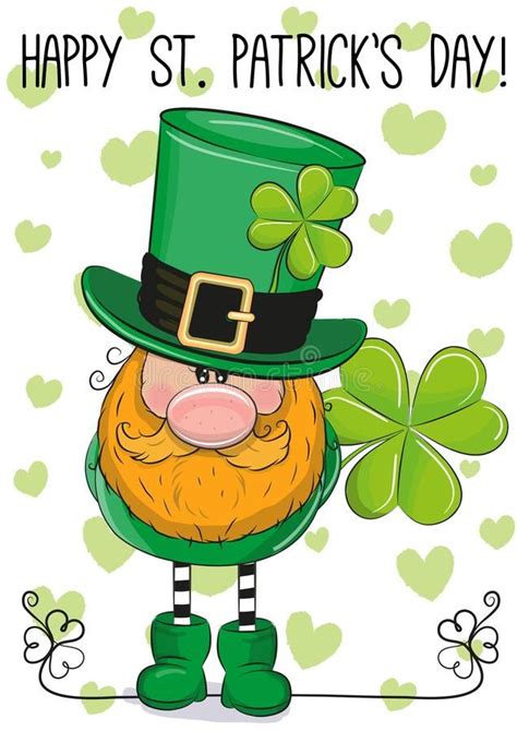 St Patricks greeting card with leprechaun. St Patricks greeting card ...