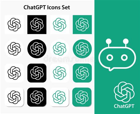 Set ChatGPT Logo on the OpenAI Website on a Smartphone. Flat Design Stock Illustration ...