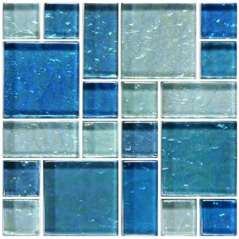 Blue Glass Mosaic Tiling for Bathroom | TAI-DECOR®