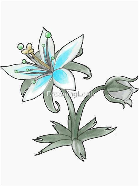 "The Silent Princess Flower" Sticker for Sale by DreamingLeah | Redbubble