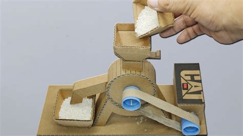 How to Make Mini Flour Mill From Cardboard at Home - DIY Flour Machine Very Easy - YouTube