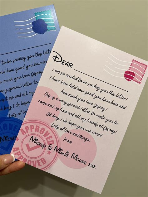 Disney Reveal Letter From Mickey - Etsy