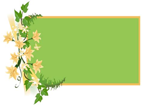 With Tiger Lilies Ivy And Butterfly Background For PowerPoint, Google Slide Templates - PPT ...