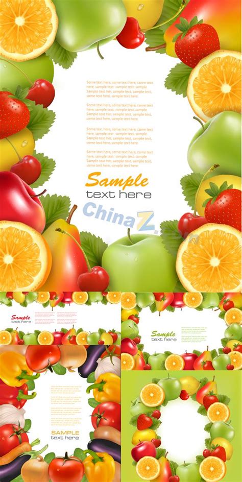 Fruit borders vector material download | Fruit, Border vector, Borders