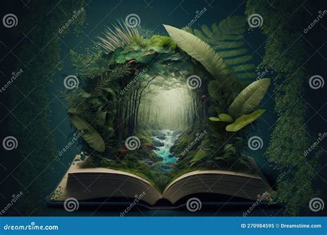 Illustration of the Book with Mystic Nature Stock Illustration ...